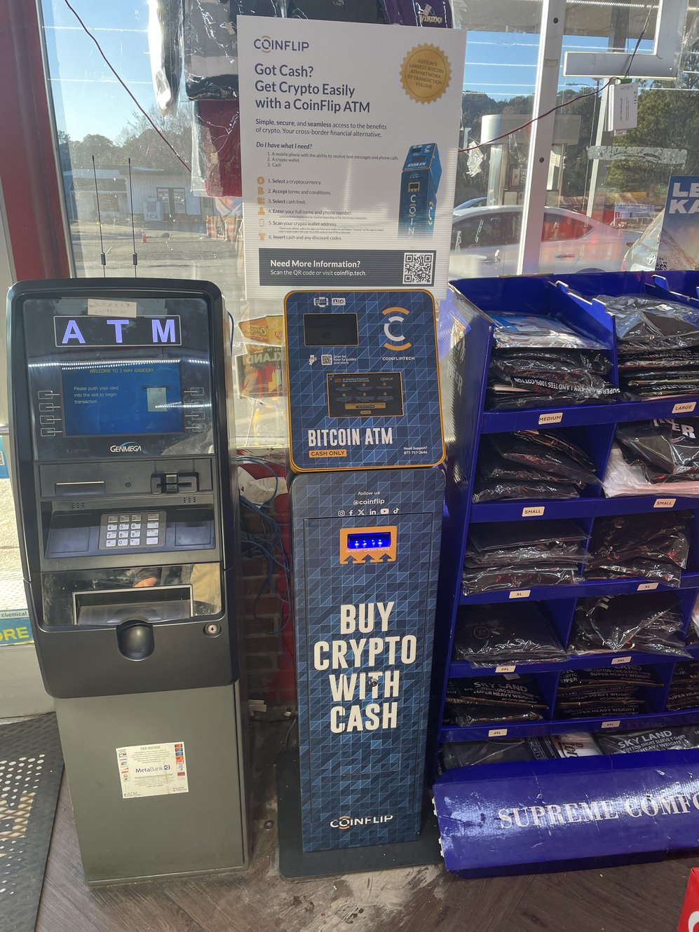 CoinFlip Bitcoin ATM - Three Way Grocery (Oxford)